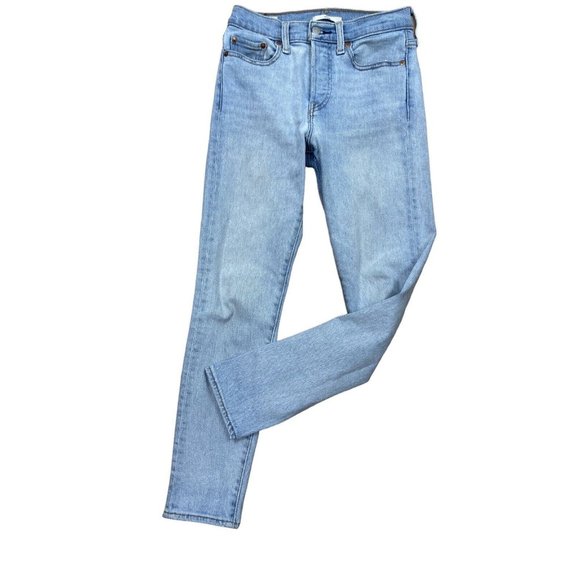 *Levi's Wedgie Button Bly Denim Jeans Womens Size 25 Light Wash Cotton Casual - Picture 2 of 11